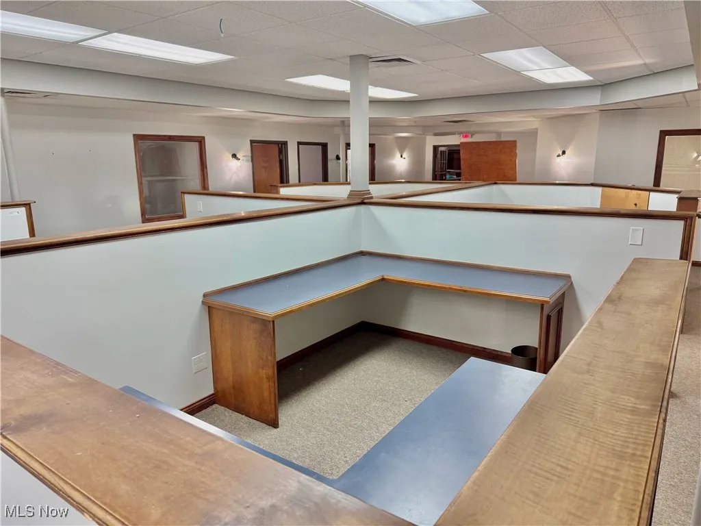 6 Cubicles in all! Measuring approx. 11'x8'. Plenty of space in each, with wall outlets as well.