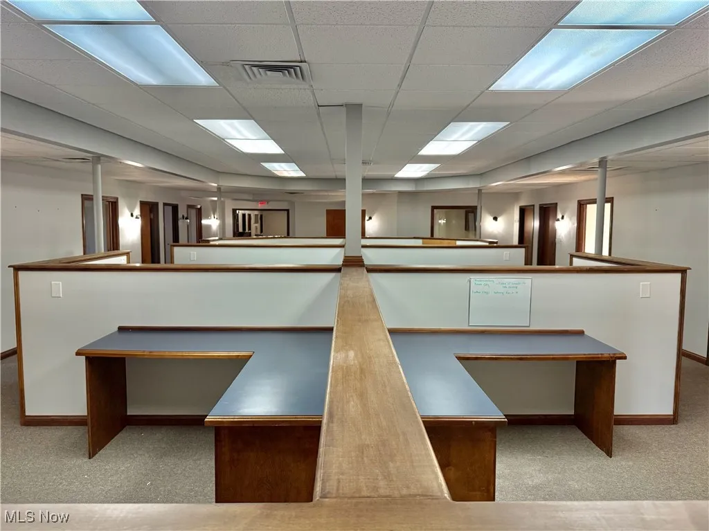 6 Cubicles in all! Measuring approx. 11'x8'. Plenty of space in each, with wall outlets as well.