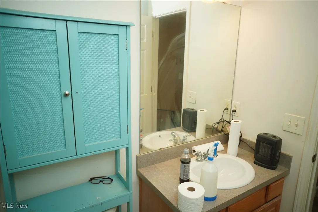 Bathroom featuring vanity