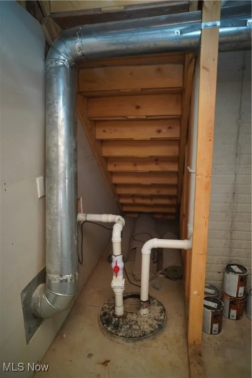 Below grade area featuring drainage system