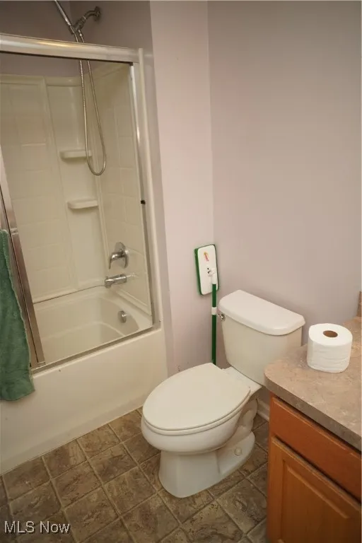 Bathroom with  shower combination and vanity
