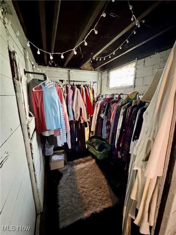 View of walk in closet