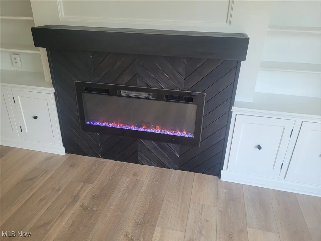 Custom Chevron Plank Fireplace