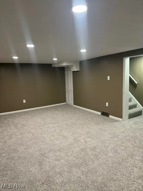 Family Room w/Sharp Fireplace & Recessed Lights