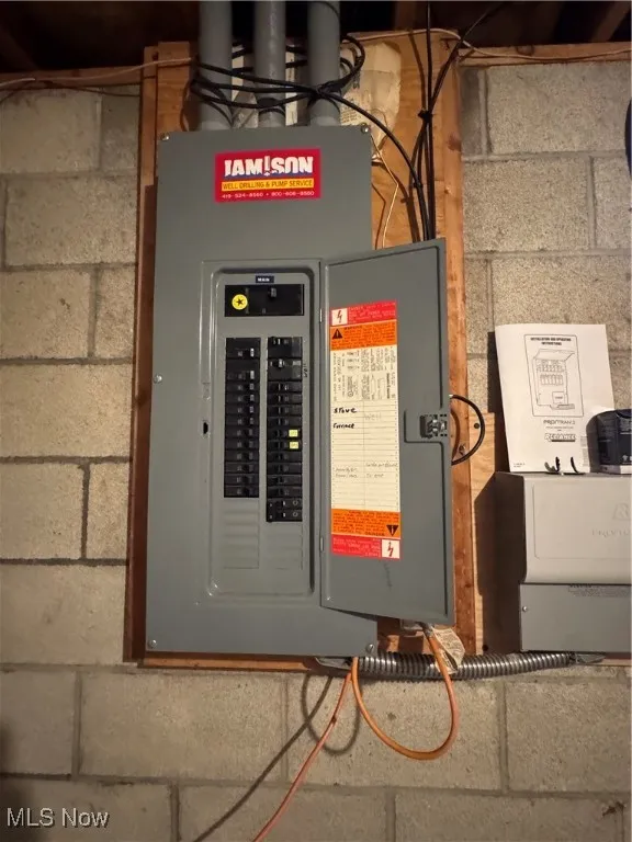 Utility room with electric panel