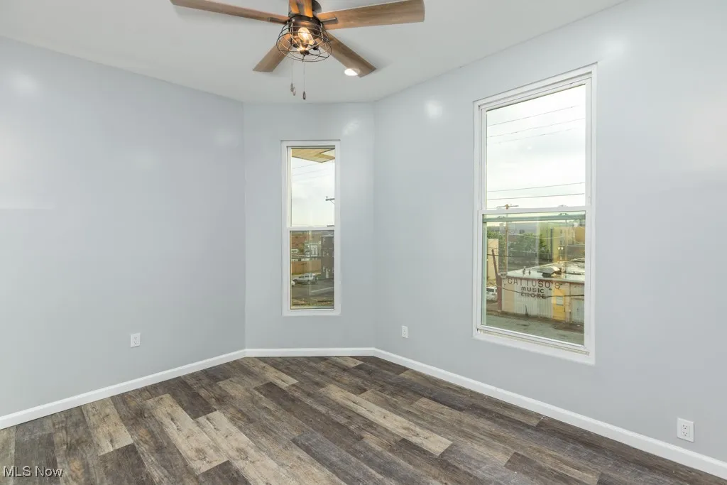 Bedroom 2 with ceiling fan.