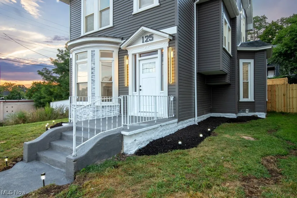 Pretty entry with new exterior front door.