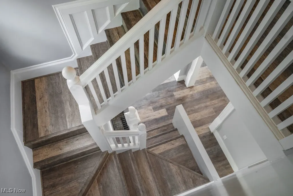 From the second floor looking down the staircase.
