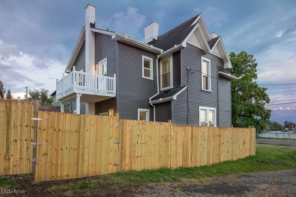 Privacy fence from the outside.