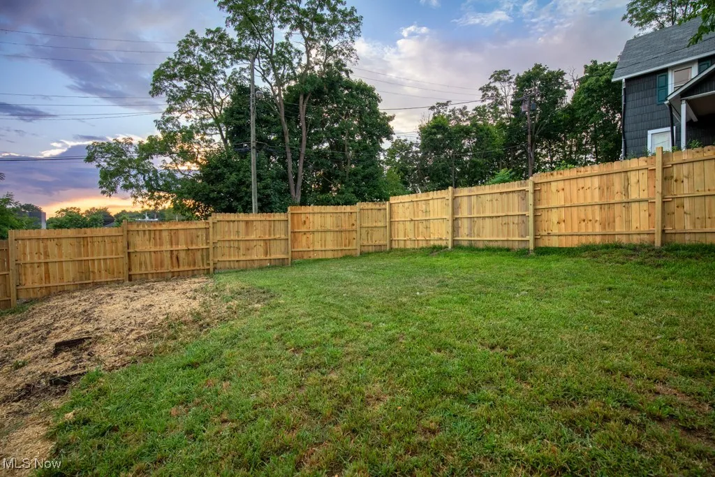 Large privacy fenced-in backyard.