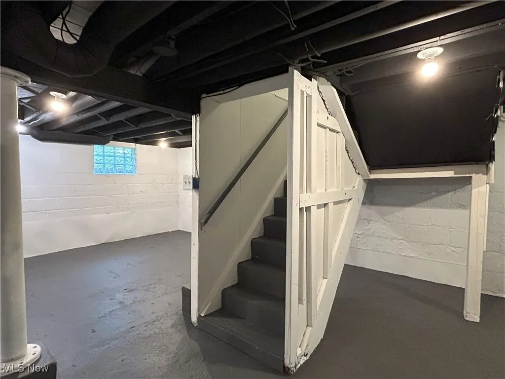 Basement with stairs