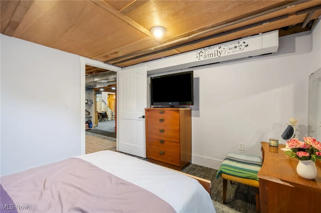 Bedroom with baseboards