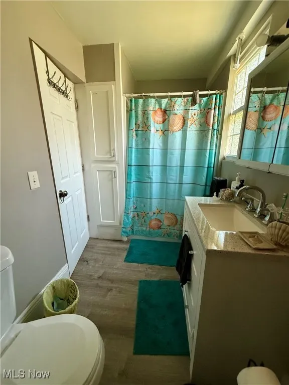 First floor bathroom with vanity and shower