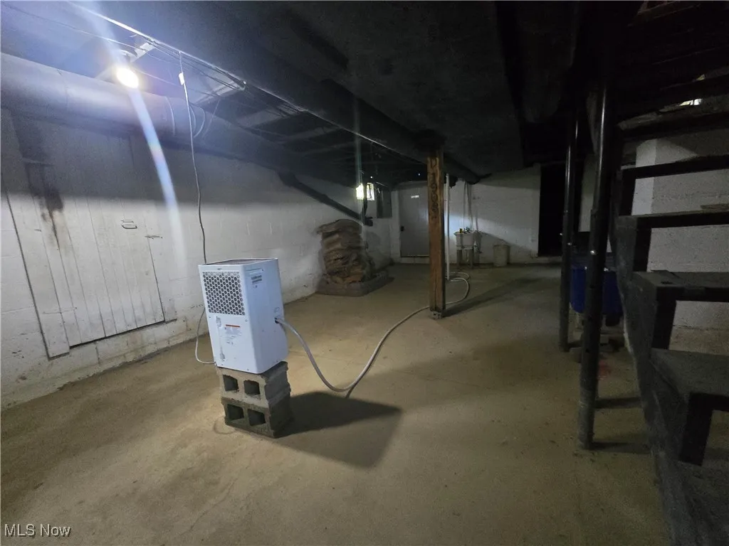 View of unfinished basement