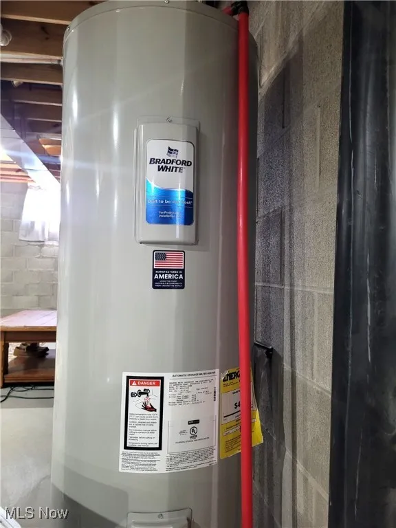 Utility room with water heater
