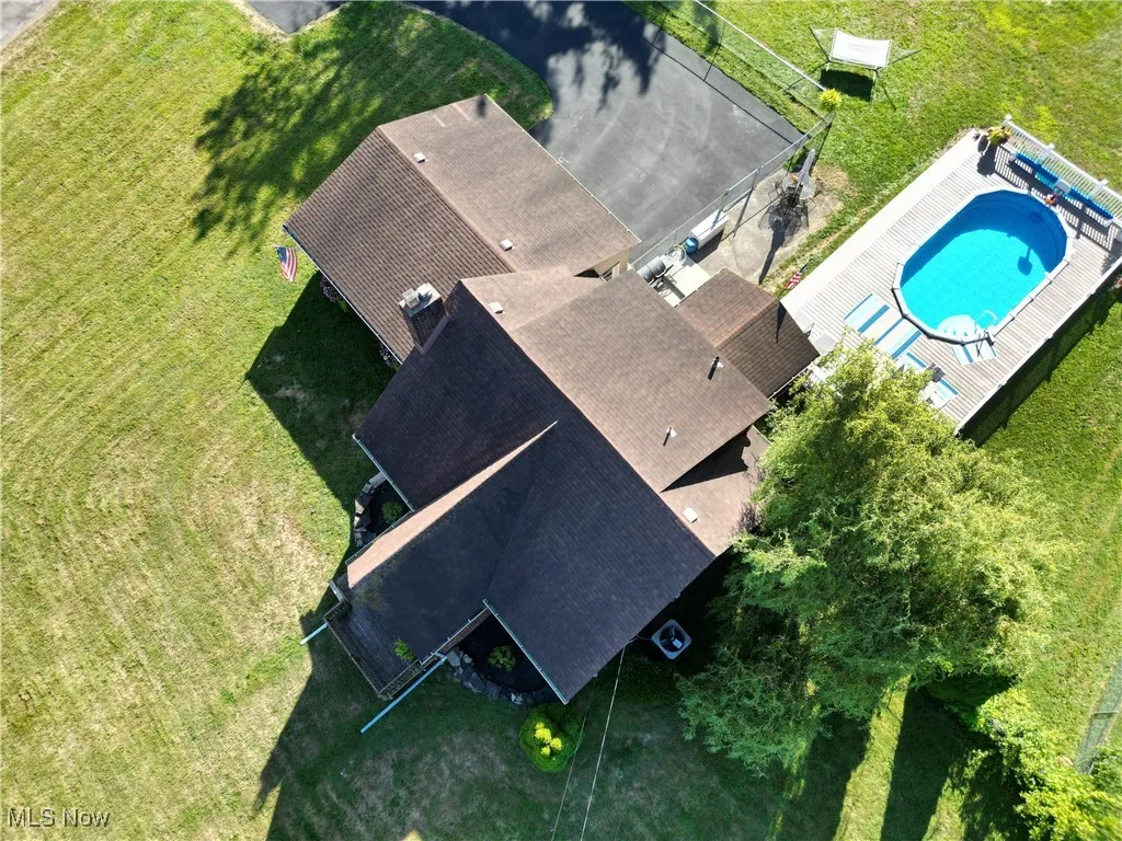 Bird's eye view of a pool