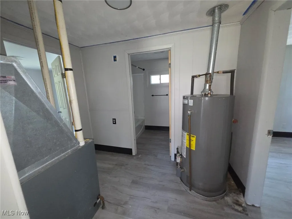 Utilities with gas water heater