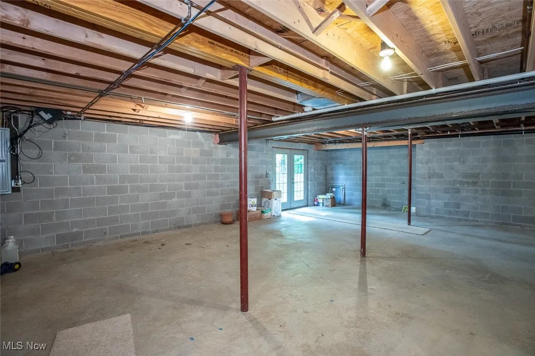 Large full walkout basement with limitless potential for extra living space, a workshop, or a gym.