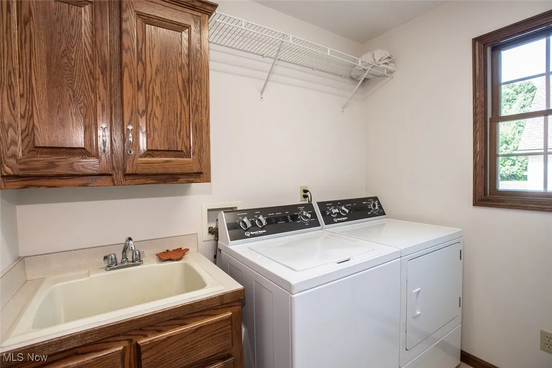 Convenient first floor laundry