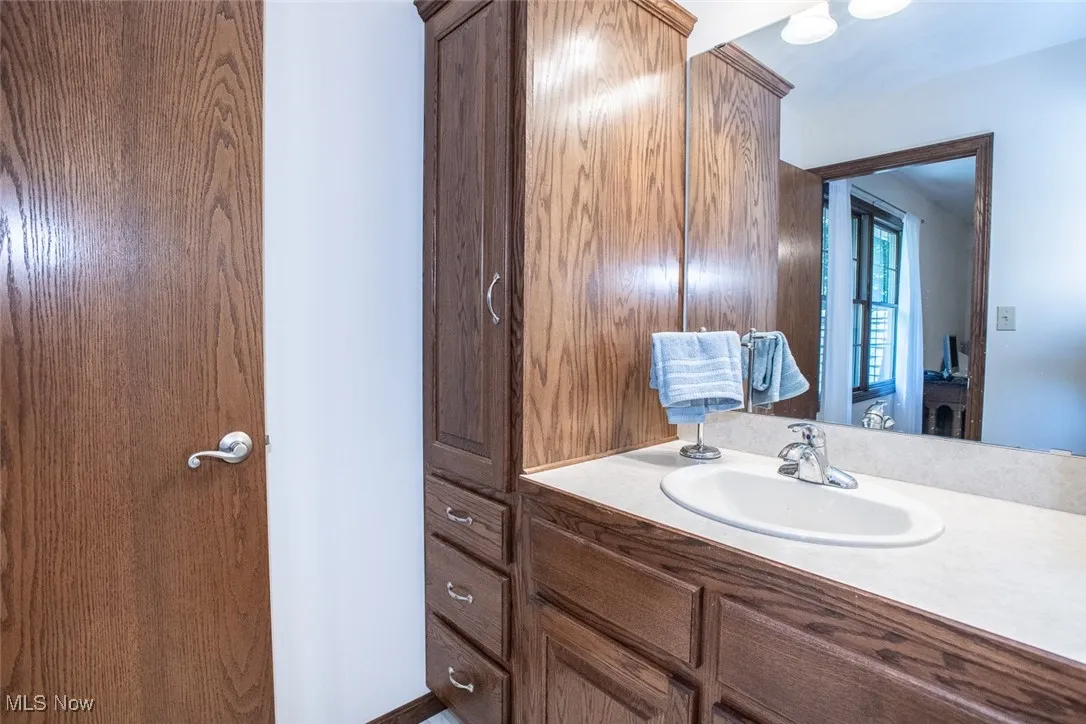 Private vanity room off of the upstairs Jack and Jill bathroom.
