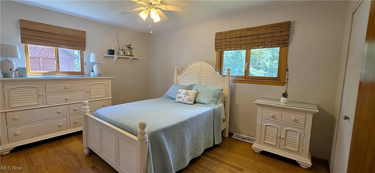 2nd floor Bedroom featuring dark wood-style floors and ceiling fan