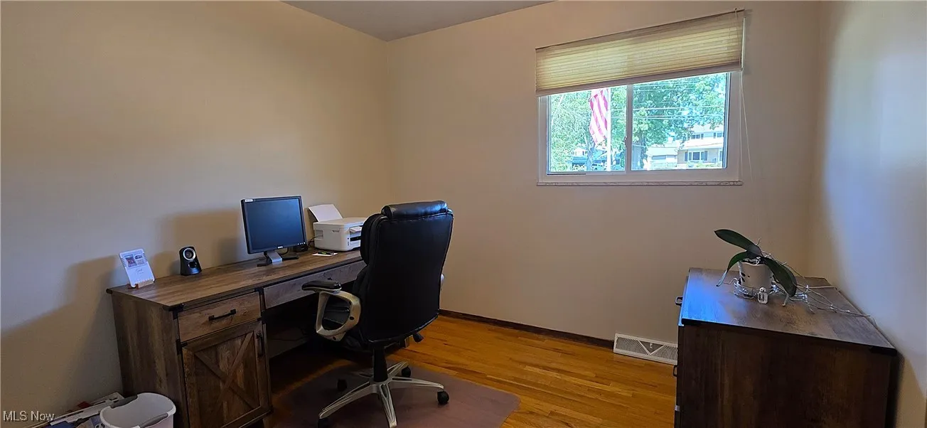 2nd floor bedroom/office with wood floors