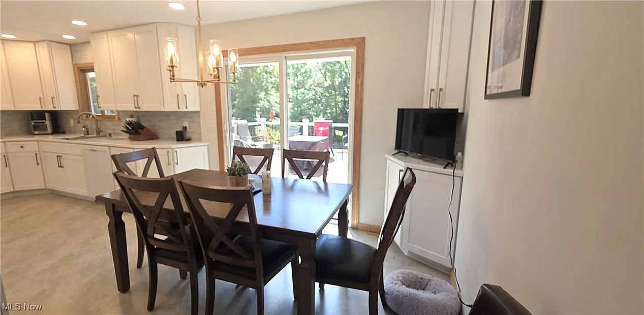 Dining room with healthy amount of natural light