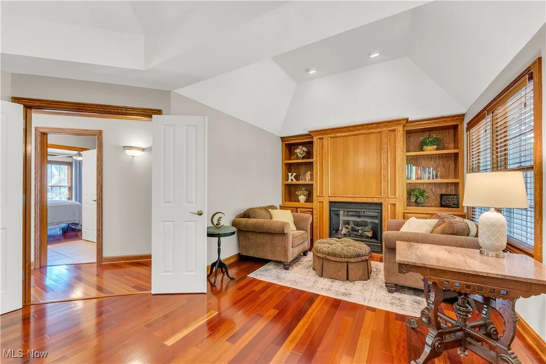 Owners Suite with gas fireplace