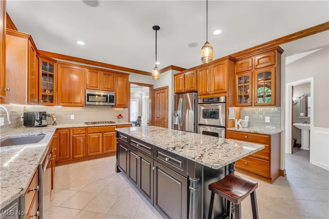 Stainless appliances and pantry