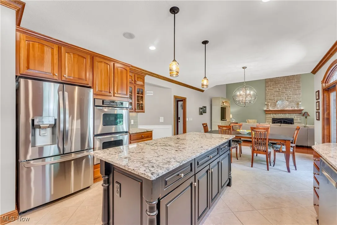 View from kitchen into great room