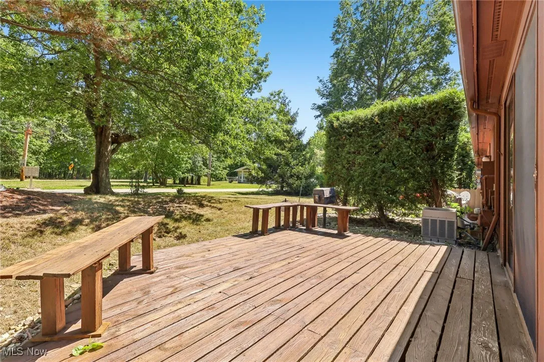 View of wooden deck