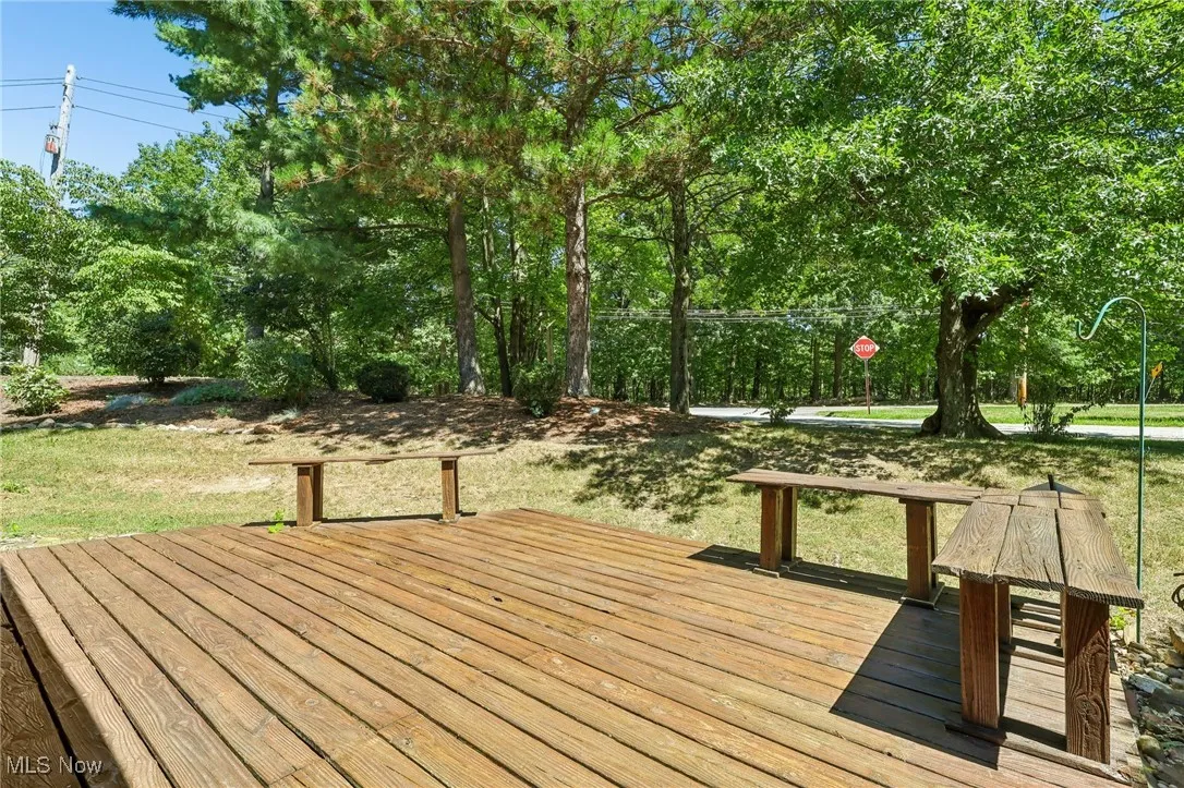 View of wooden deck