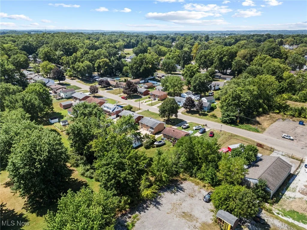 Aerial view of residential area