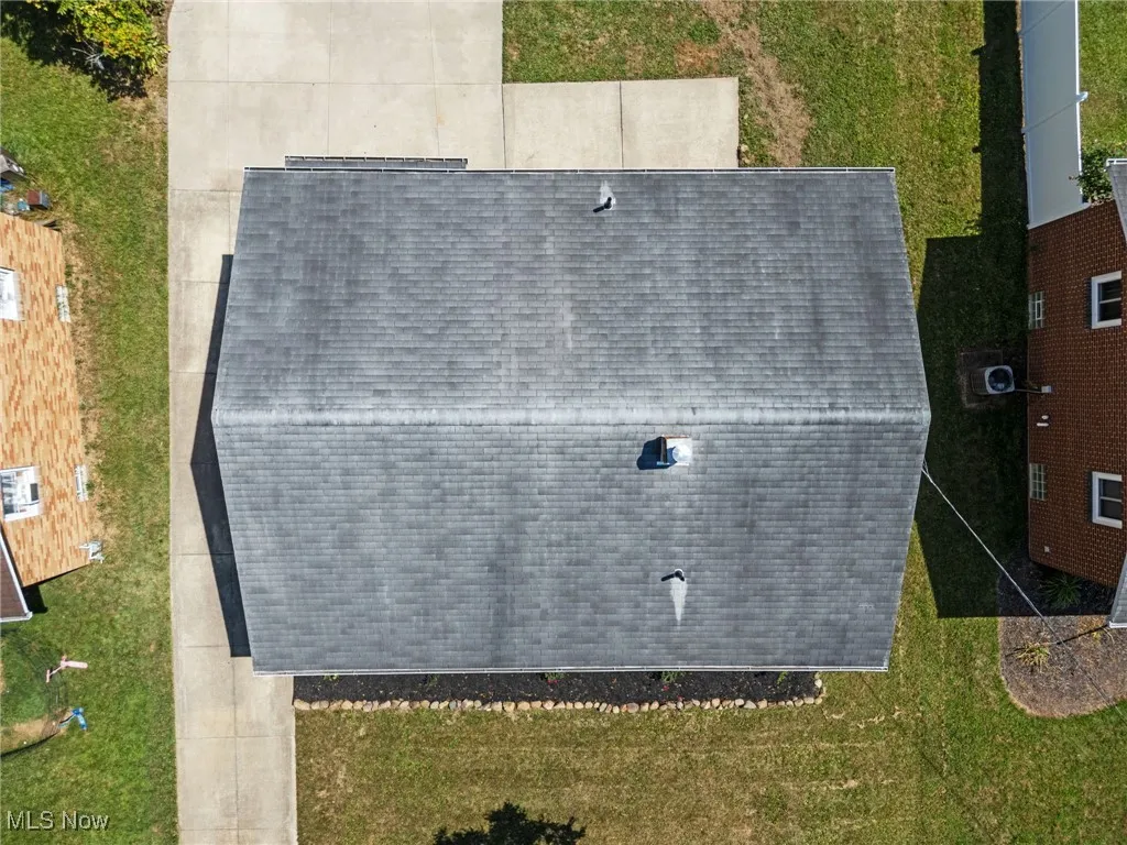 View from above of property