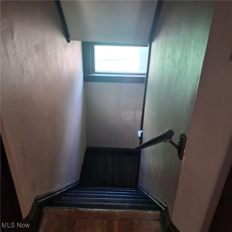 Staircase with baseboards