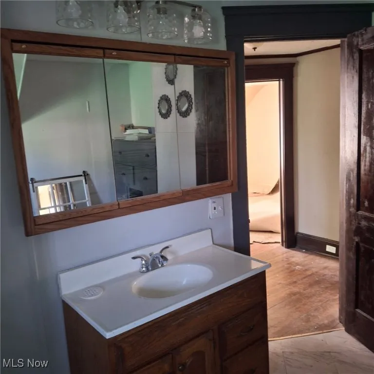 Bathroom featuring vanity