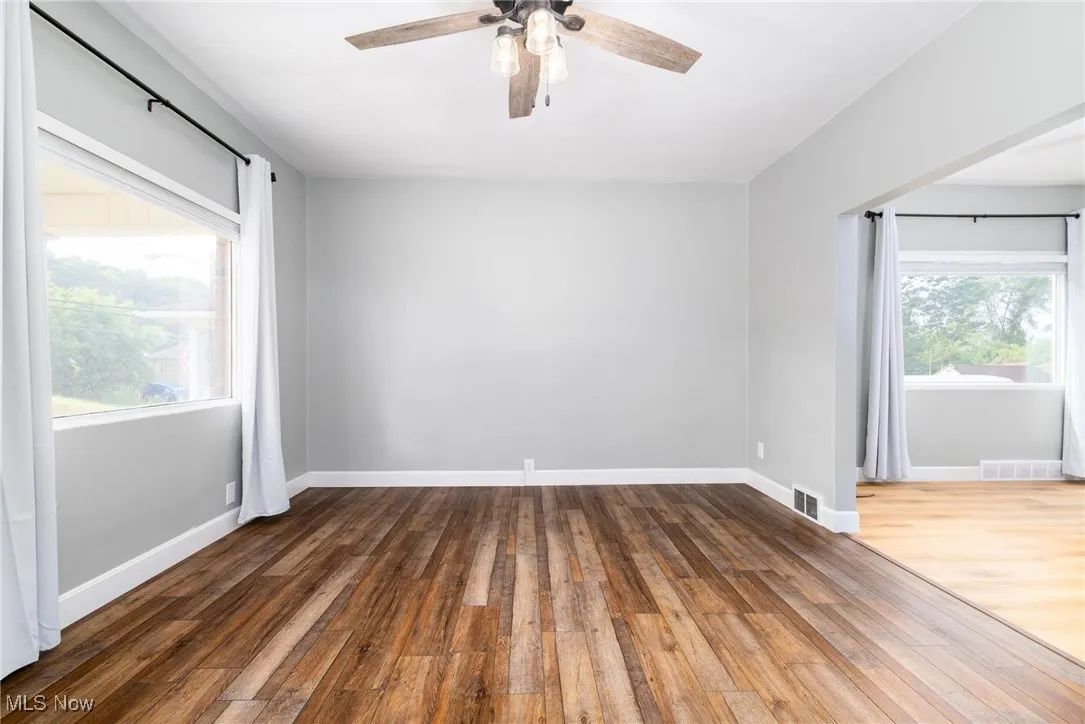 Living room with vinayl flooring