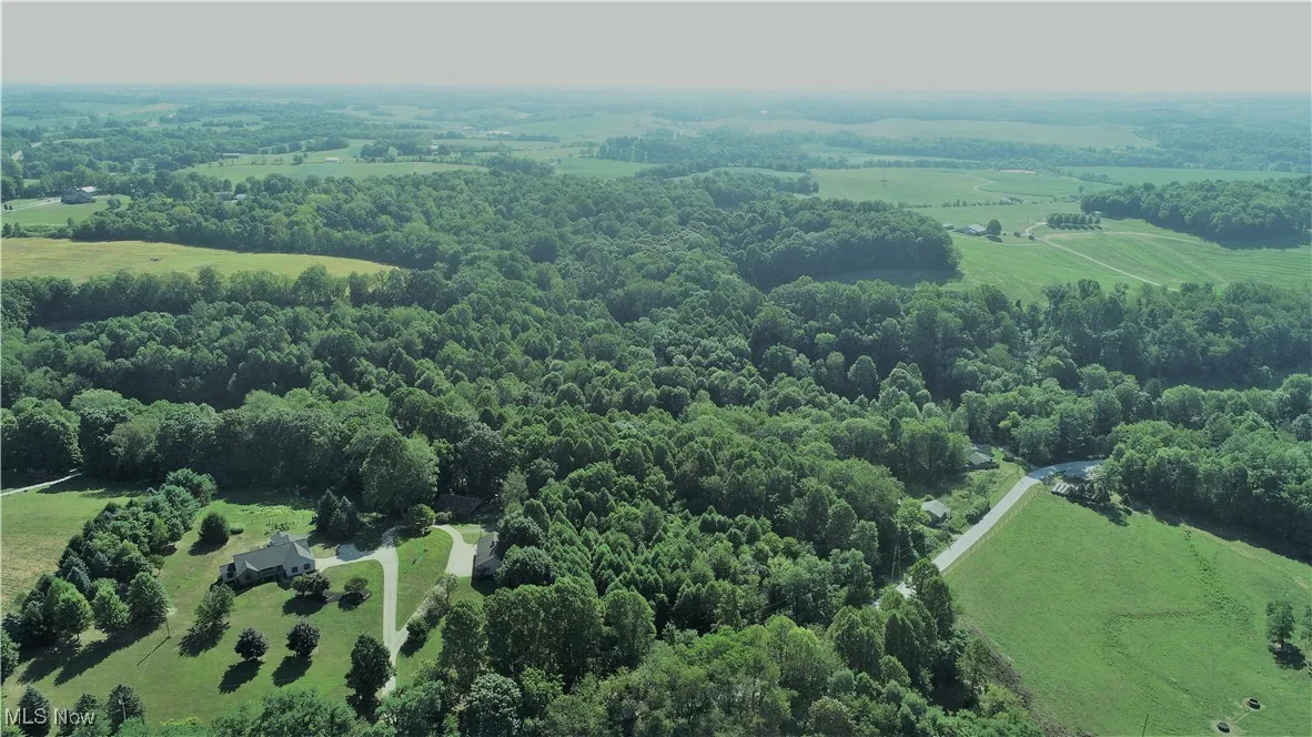 Aerial view of sparsely populated area