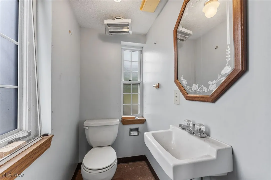 First floor half bathroom.