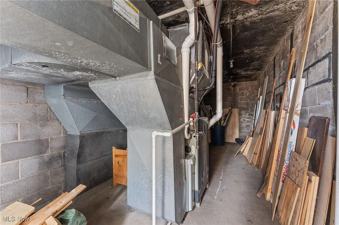Lower-level utility room.