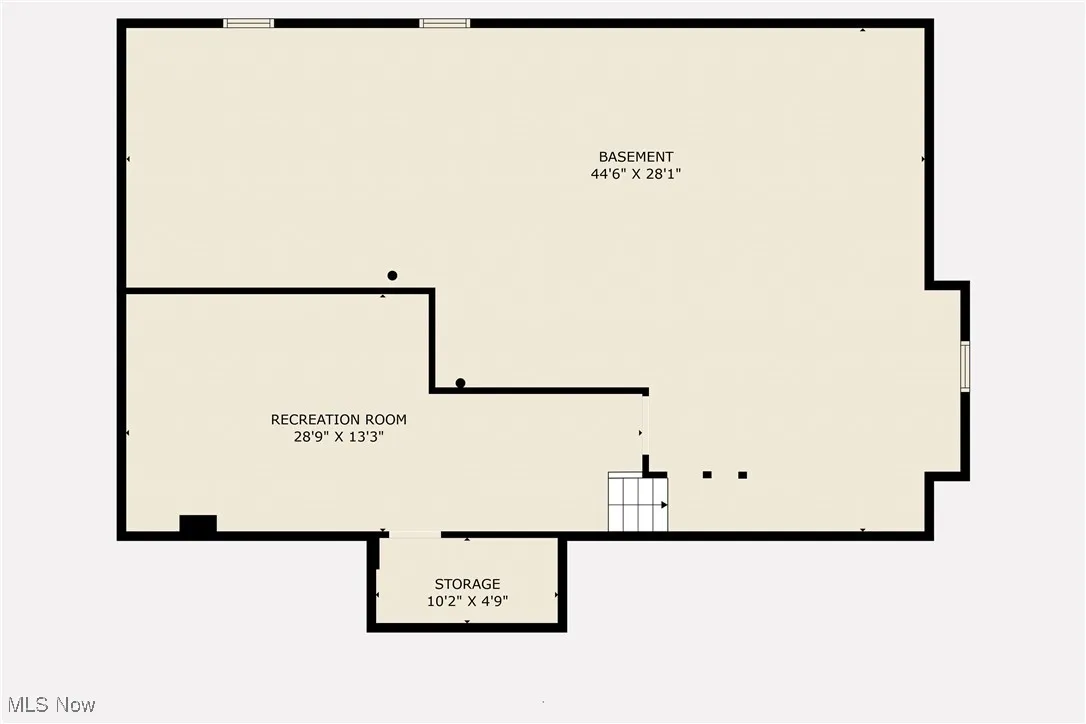 Lower level floor plan