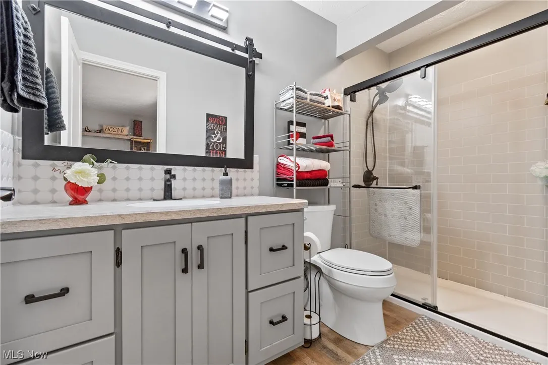 View of master bath area
