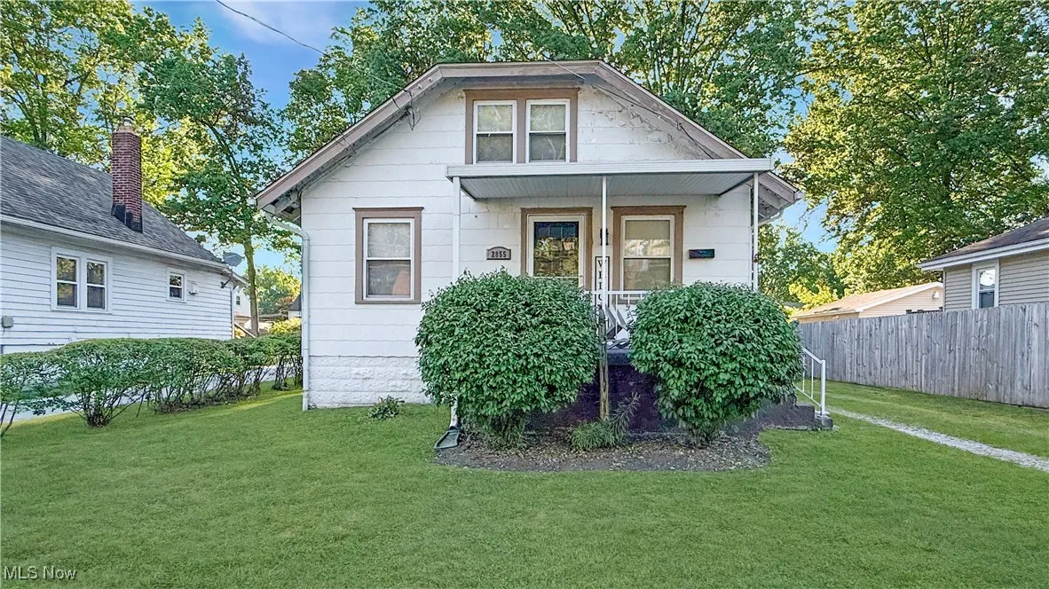 View of front of home featuring covered porch
