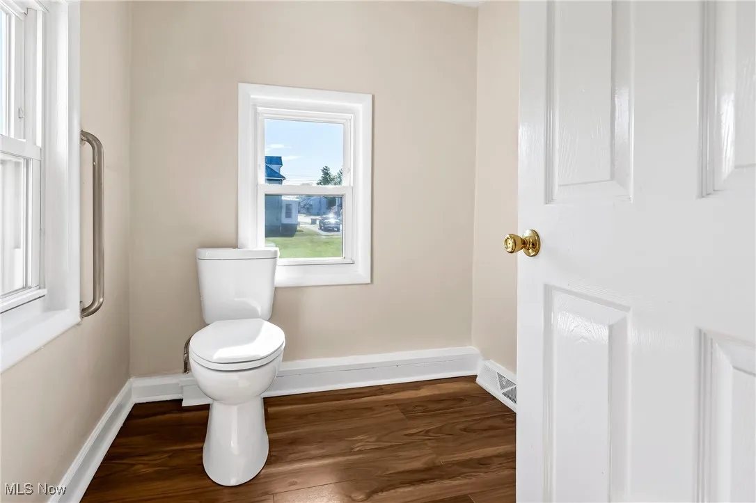 1/2 Bath through dining area- main level