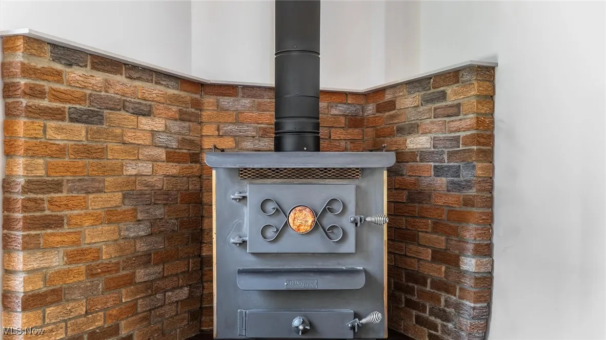 Detailed view of a wood stove