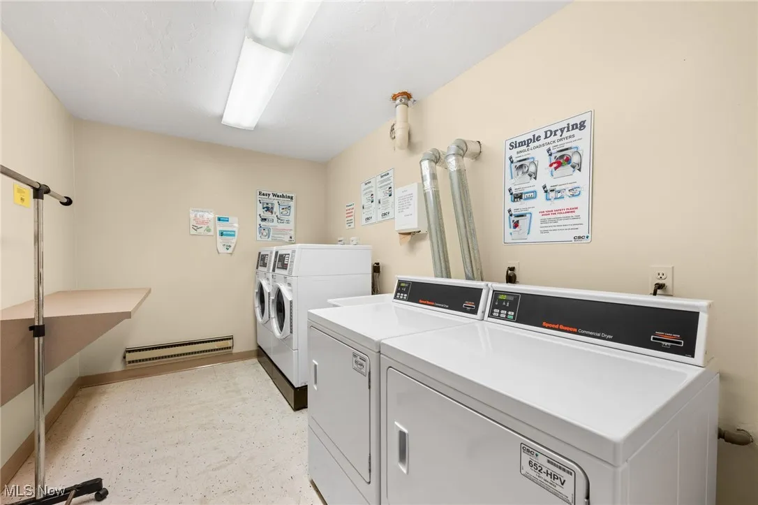 Laundry room in hallway