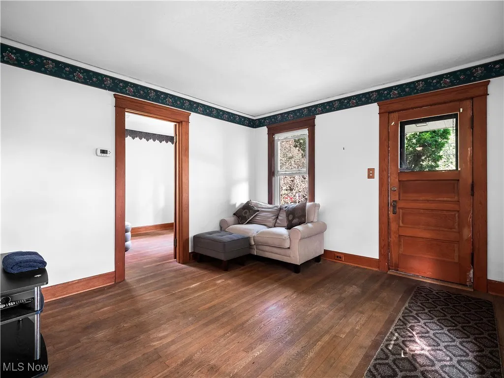 Living room with hardwood floors