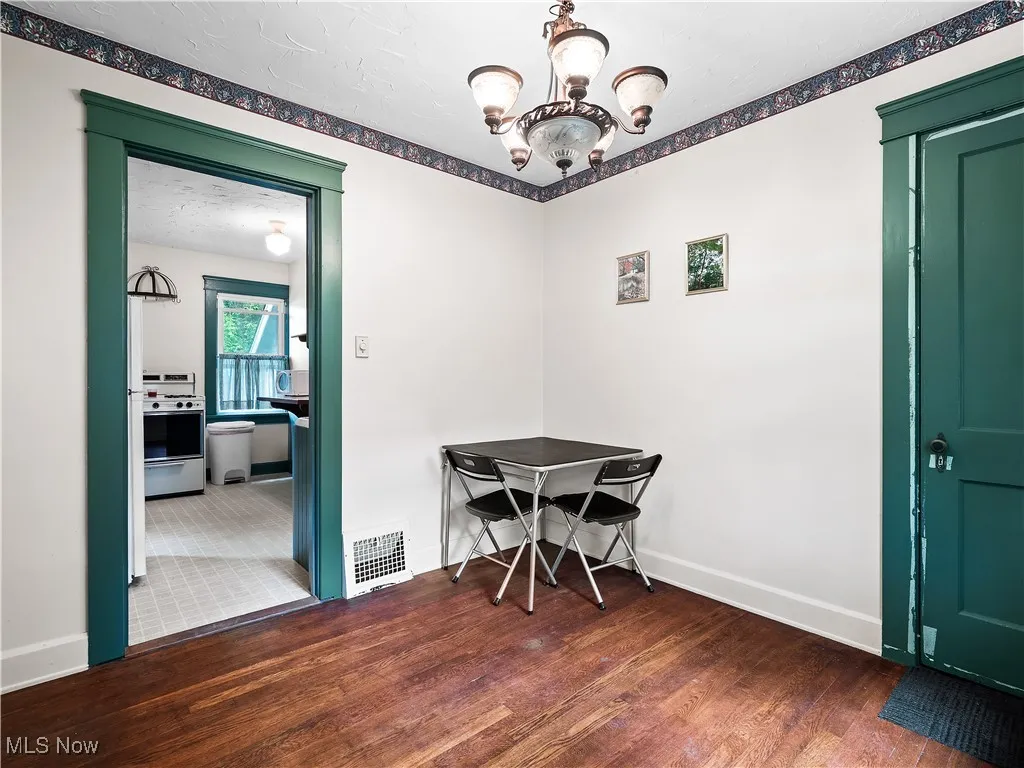 Bedroom with hardwood floors
