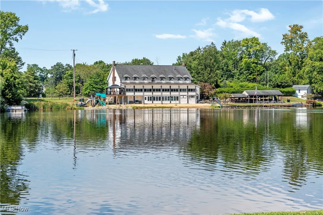 Clubhouse across the lake