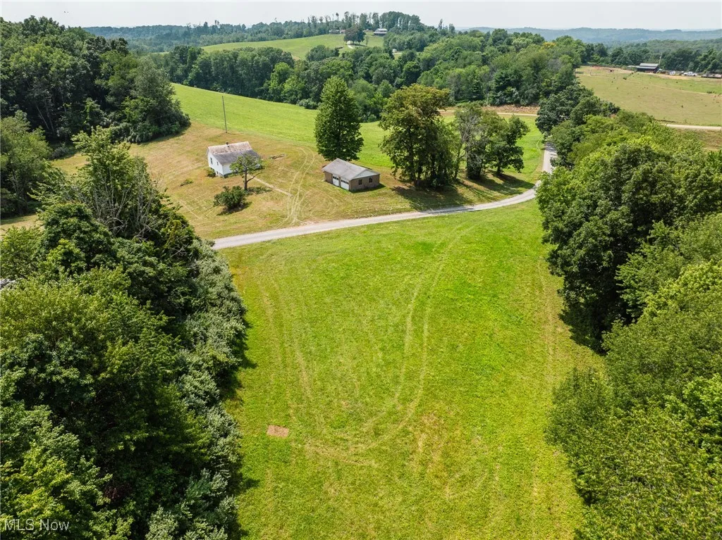 Aerial view of sparsely populated area